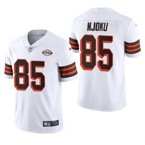 Browns David Njoku White Limited Jersey